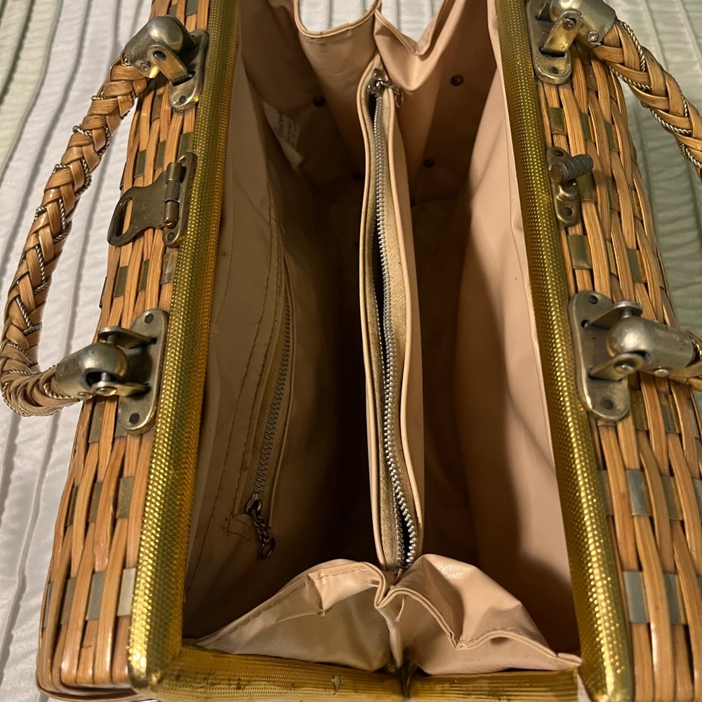 Vintage 1950’s Wicker Purse - Stylecraft Miami - Picture 3 of 10